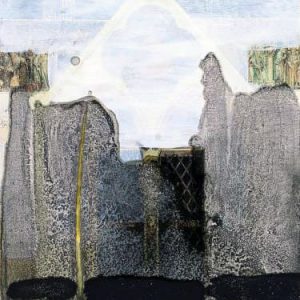 Unvisited Places K52 (2015) - Oil, drawing, pigmented shellac on print - 15 x 10 cm