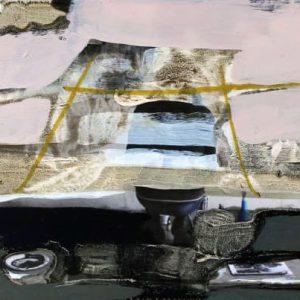 Unvisited Places K62 (2015) - Oil, drawing, pigmented shellac on print - 10 x 15 cm