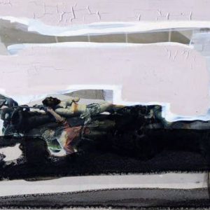 Unvisited Places K64 (2015) - Oil, drawing, pigmented shellac on print - 10 x 15 cm