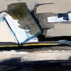 Unvisited Places K66 (2015) - Oil, drawing, pigmented shellac on print - 10 x 15 cm