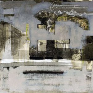 Word Splitting (2015) - Oil, drawing, pigmented shellac on linen paper - 38 x 46 cm